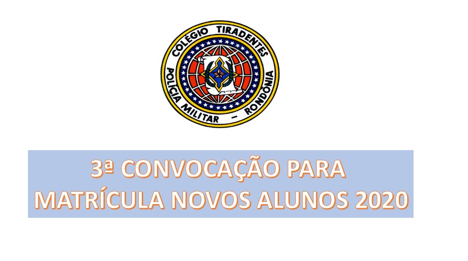 3a CONVOCAÇÃO ALUNOS 2020